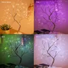 Nachtlichten LED Fairy Light Christmas Mini Tree Coperdraad Garland tafellamp voor kinderen slaapkamer bar decor