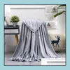 Blankets Coral Fleece Flannel Blankets Pure Color Warm Soft Yoga Rug Sofa Er Bedspread Winter Plaid Blanket Yhm93 Zwl Drop Delivery Dhc8H