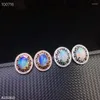 Boucles d'oreilles à tige KJJEAXCMY Fine Jewelry 925 Pure Silver Embedded Natural Opal Female Support Test