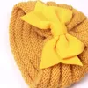 Cappello invernale neonato Archi lavorati a maglia Cappelli turbante per bambini Berretto per bambini Berretto per bambina caldo Cofano per bambino Accessori per fascia per capelli 0-4 anni