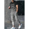 Herrspårar man trend t-shirt lyx varumärke tracksuit byxor mode kläder streetwear sommar kort ärm toppslong byxor set 221208