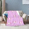 Blankets Soft Warm Fleece Blanket Cute Axolotl Winter Sofa Throw 3 Size Light Thin Mechanical Wash Flannel