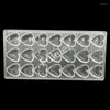 Bakningsverktyg Alla hjärtans dag 3D Diamond Heart Form Chocolate Mold Confectionery Tray Candy Decorating Mold