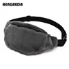 Waist Bags Faux Rabbit Fur Fanny Pack Women Plush Men Winter Bum Female Travel Hip Coins Phone Pouch Casual Chest 221208