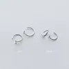 Hoopörhängen WTLTC 925 Sterling Silver T Bar för kvinnor Liten liten öron Huggie Mini Brosk Piercing 10mm 8mm