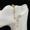 Med Box Classic Designer Diamond Stud örhängen Pearl For Women Drop Earring Luxurys Flower Gold Hoop Letter Jewelry