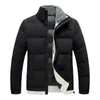 Masculino de parkas de parkas de alta qualidade de marca de algodão sobretudo outono de inverno mass moda cor sólida cor grossa de colar de cordeiro quente 221208