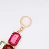 Kolczyki Dangle Fashion Big Colorful Crystal for Women Bijoux Geometryczne czerwone dysze oświadczenie Prezenty biżuterii