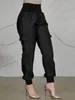 女性用パンツカプリは全体的な女性カジュアルソリッドパンツザンゼアヴィンテージエラスティックウエストペンズズボンファッションホリデーパンタロンパラッツォカブ221207