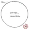 Chokers 100% re￫el 925 Sterling Silver 4145515661cm tennis ketting 34 mm zirkoonketen unisex choker fijne sieraden 221207