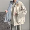 Piumino da uomo Parka Giacca da uomo in pelle PU e lana di agnello Abbigliamento bifacciale imbottito Autunno Inverno Hip Hop Cappotto oversize caldo e spesso Punk Streetwear 221207