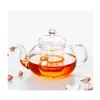 Coffee Tea Sets 1Pc Practical Resistant Bottle Cup Glass Teapot With Infuser Tea Leaf Herbal Coffee 400Ml 249 S2 Drop Delivery Hom Dhety