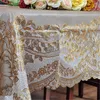 Table Cloth European Classical PVC Stamping Tablecloth Waterproof Oilproof Decorative Floral Cover Coffee Cabinet Anti- Fabric