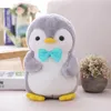 Fam￭lia fofa de pinguim de pinguim que segura comida casal casal pinguins Fuzzy Little Plushie para crian￧as Presente