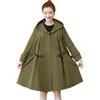 Women's Trench Coats Fashionable Female Clothing Maternity Coat Women Oversize Big Size Windbreaker Autumn Clothes Hooded 1468