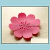 Soap Dishes Sile Soap Dish 3D Mini Flower Shape Soaps Holder Non Slip Home Badrum Artiklar MTI F￤rg SN2581 Drop Leverans Garden B DH9A1