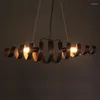 Kolye lambaları Nordic Loft Retro Cafe Bar Demir Yüzbaşı Lamba Tek Kafa Restoran Endüstriyel Rüzgar Pas Işıkları