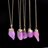 Party Gift Women Men Jewelry Natural Crystal Quartz Healing Point Bead Natural Gemstone Necklace