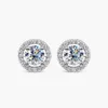 Stud OEVAS 100% 925 Sterling Silver Real 0.5 Carat 1 Earrings for Women Sparkling Wedding Party Fine Jewelry 221207