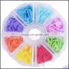 Narzędzia rzemieślnicze ręcznie robione zęby plastikowe szpilki bokspakowane Sweter Splot narzędzie zabezpieczające Znak Burza Mini kolorowy materiał domowy wo dhtaj