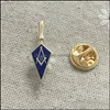 Pins broszki 100pcs Masonry Mason Enamel Broatka Odznaka 1 Wysokie Trowel Masonic Tool Square and Compass Lapel Pin dla innych DRO238A