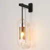 V￤gglampor modern j￤rnsikth￤nge lampa klara transparent glas industri design matsal restaurang el loft fj￤dring ljus