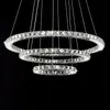 K9 Crystal Circle Modern LED Chandeliers Lights For Living Room Fixtures Restaurant Hanging Lamps With Remote Lighting Lustres