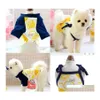 ملابس الكلب جميلة حيوان أليف تنورة صفراء الليمون الكلب ملابس tshirts الحيوانات ملابس الأصالة لباس الدخان المشي الكلاب الصغيرة ترتدي PET DH4GA