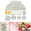 Bakware gereedschap 68 stks fondant cake schimmel set plastic koekjes snijden diy ambacht 3D sets huishoudelijke keuken bakken