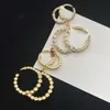 Lyxdesigner mode pärlor brev Dangle Ljuskrona örhängen aretes orecchini för kvinnor fest engagemang smycken med ask
