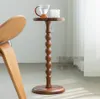Cup table Living Room Furniture Vintage solid wood small side round middle ancient tea tables mini small shelf