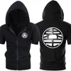 Hoodies dos homens moletom casual engraçado impressão hoodie homens preto cinza cosplay moletom moda manga curta zíper jaquetas masculinas 221208