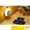 Veilleuses LED multifonctions avec capteur de lumière et double chargeur de plaque murale USB Smart Design Light pour chambres à 5V 2A