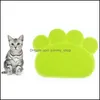 Hondenhuizen Kennels Accessoires Pet Dog Voedingsmat Kennels Pad Paw PAW BED BED DISH PACEINGEN CAT SUCHT MATS VOEDSEL Water Voer Placeme Dhquh