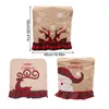 Chair Covers Embroidery Christmas Dining Cover Santa Claus Furniture Antimacassar Party Favors Slipcover Arrangement Supplies