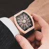 Nuovo orologio al quarzo arabo PINTIME da uomo di lusso con diamanti ghiacciati Hip Hop Orologi da uomo Orologio da polso da uomo Orologio da polso maschile