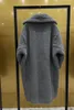 Gray Max Wool Coats Womens Teddy Xlong alpaca parkas long spadas كبير الحجم