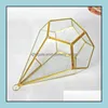 Vaser miniatyr glas terrarium vaser geometrisk diamant desktop tr￤dg￥rd planter inomhus v￤xthus suwce v￤xter hem dekor yhm1991zw dhfhh