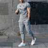 Men's Tracksuits Man Trend T-Shirt Luxury Brand Tracksuit Trousers Fashion Clothes Streetwear Summer Short Sleeve TopsLong Pants Sets 221208