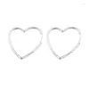 Hoop Earrings Large Asymmetric Hearts Of Love Friends Real Sterling Silver Jewelry For Women