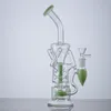 Fab Egg Cologhs Turbine Perc Bongs Огрязненные стеклянные водопроводные трубы фиолетовые зеленые розовые бонг с двойной утилизацией.