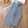 Trousers 4 11Y Girls Jeans Pants Spring and Autumn Teenage Loose Straight Children's Wide leg Student 221207