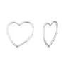 Hoop Earrings Large Asymmetric Hearts Of Love Friends Real Sterling Silver Jewelry For Women