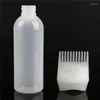 Lagringsflaskor 120 ml H￥rf￤rgad v￤tskefyllningsflasksapplikator med penselstyling fris￶r vattendispenseringssalongverktyg