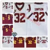 كرة القدم O.J Simpson Jersey USC Trojans Football Stitched Jersey 5 Reggie Bush 33 Marcus Allen Jerseys S-3XL