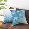 Pillow Case Christmas Pendant Gift Bedroom Cushion Cover Blue Snowflake Pillowcase Home Decor Ornaments