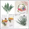 Decoratieve bloemen kransen simatieplant blad decoratie bloem hoog kwaliteit plastic eucalyptus materiaal trouwhuis 1411 v2 dro dhewy