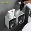 Portaspazzolini ECOCO Dispenser automatico di dentifricio Montaggio a parete Accessori per il bagno Porta spremiagrumi impermeabile 221207