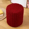 Chair Covers 10"-13" Round Ottoman Cover Storage Slipcover Polyester Stool Foot Rest For Dining Room Home