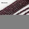 Colliers de perles en gros naturel 4mm-0.2 grenat rouge facettes carrées perles en vrac pour la fabrication de bijoux bracelets à bricoler soi-même collier Mikubeads 221207